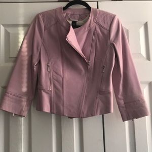 WHBM pink leather jacket